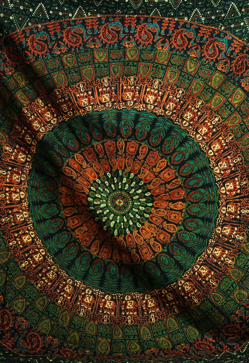 Shanti Decor - Floral Block Printed Throw