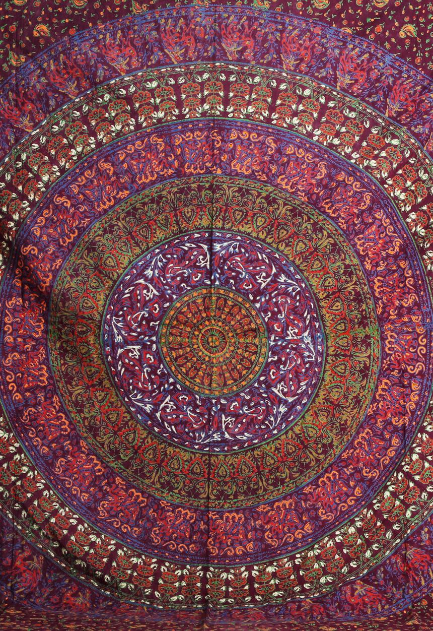 Shanti Decor - Floral Block Printed Throw