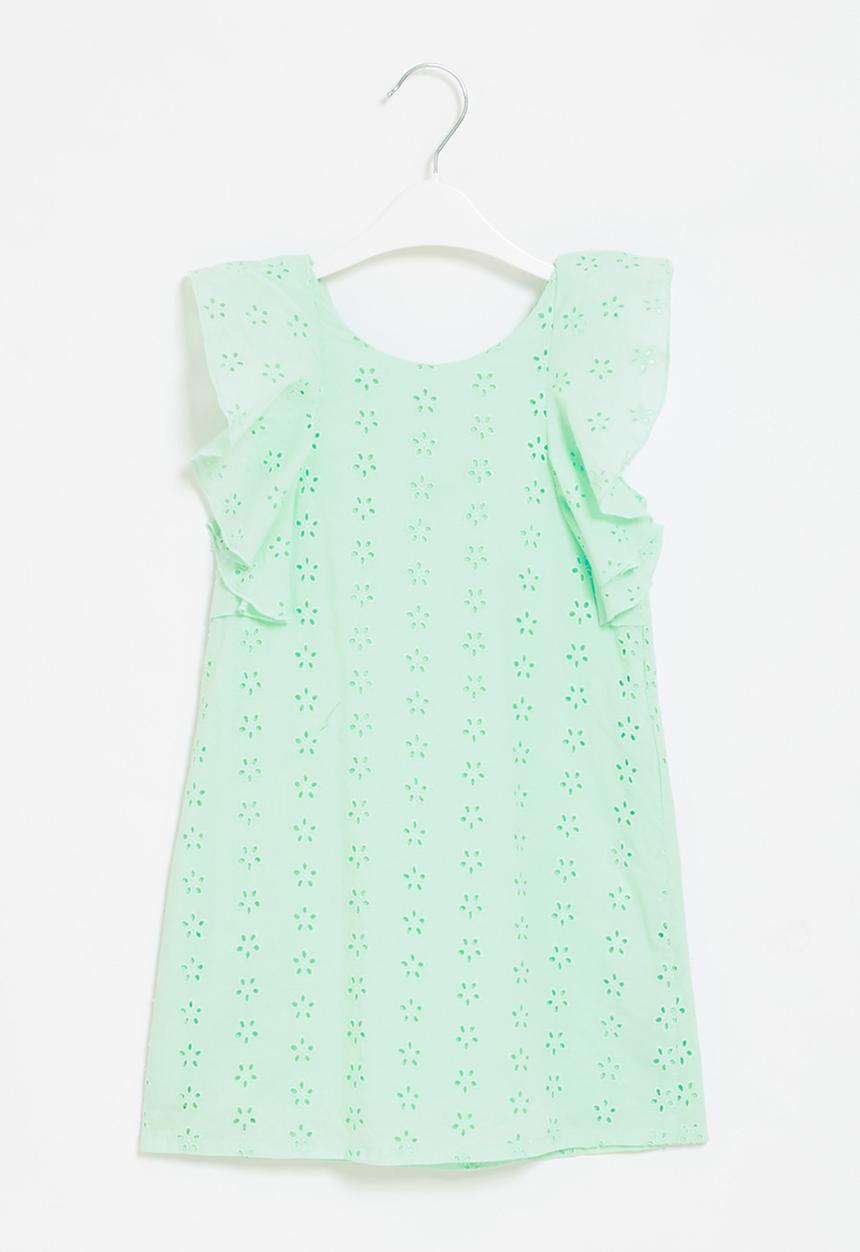 GUESS - Broiderie anglaise dress - green