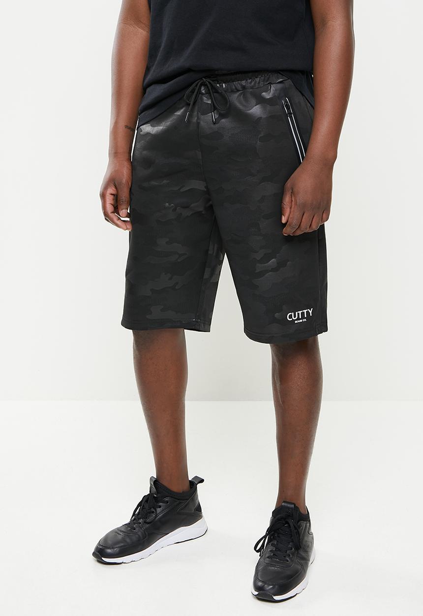 Cutty - Vermont regular fit scuba shorts - black