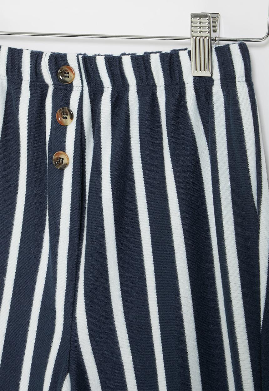 Superbalist - Wide leg knit pants - navy & white