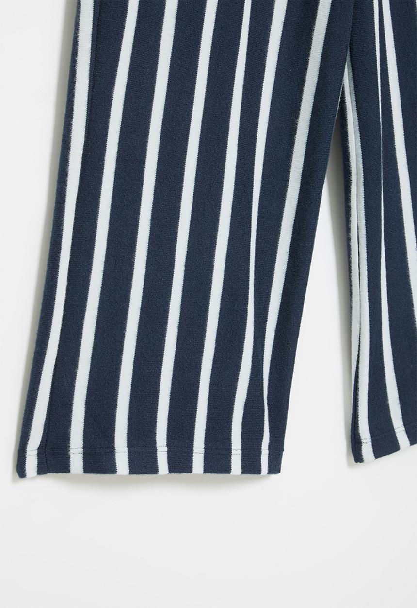 Superbalist - Wide leg knit pants - navy & white
