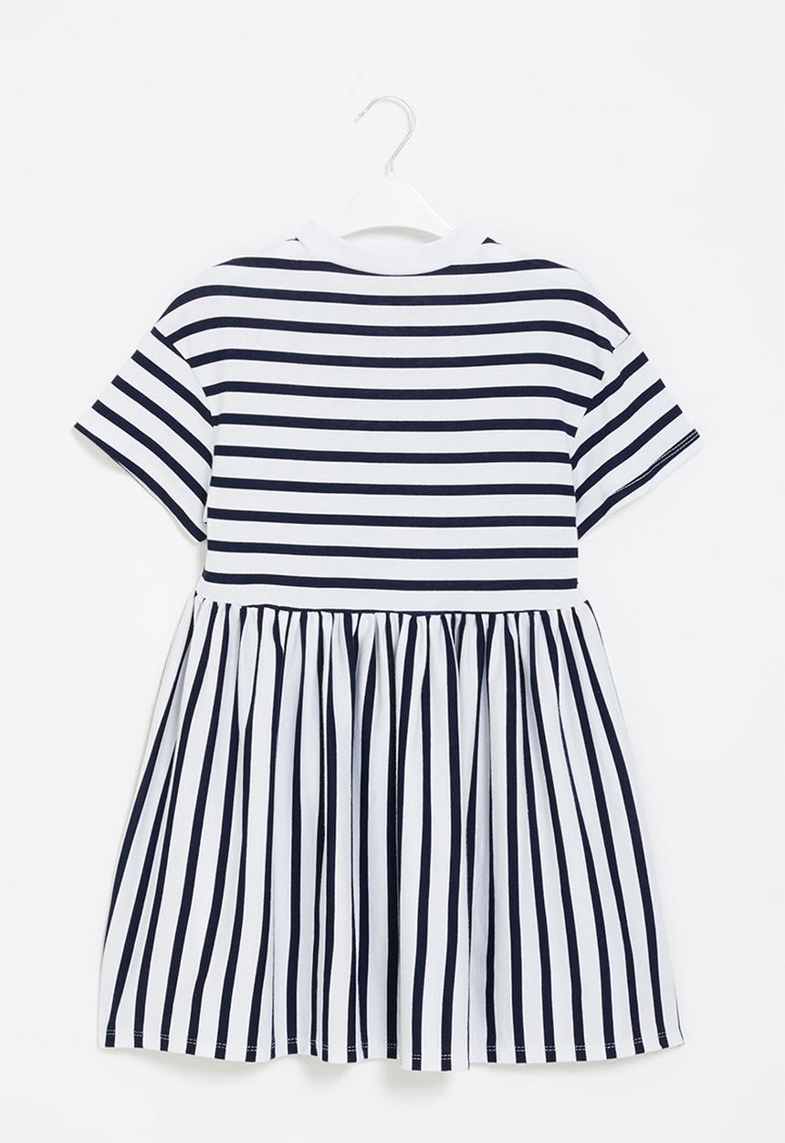 Superbalist - Striped babydoll dress - navy & white