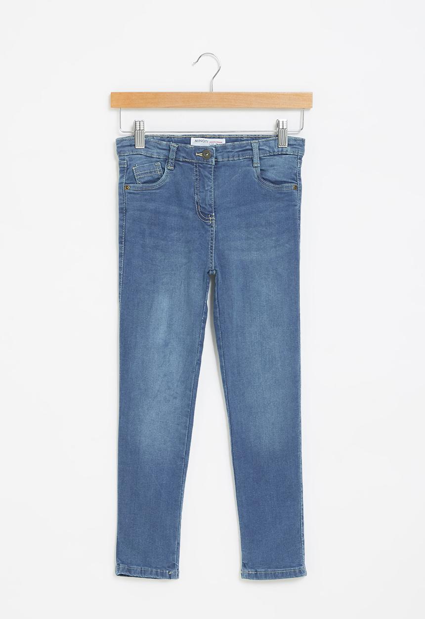 MINOTI - Tween girls basic regular denim jean - mid blue