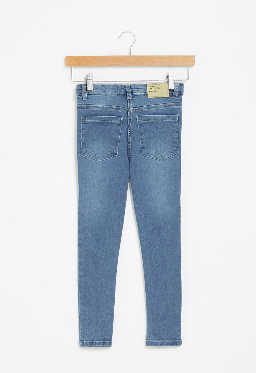 MINOTI - Girls basic regular denim jean - mid blue