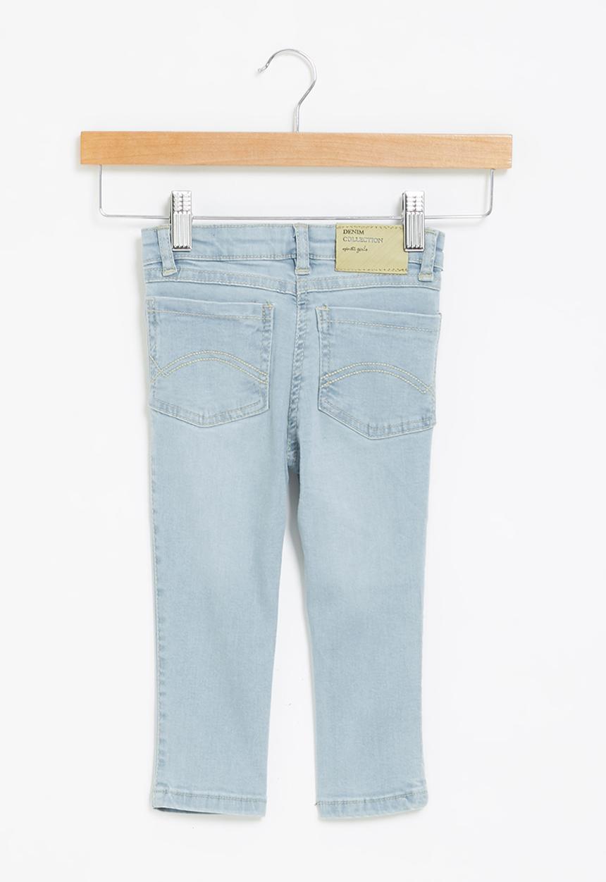 MINOTI - Girls basic regular jean - washed blue