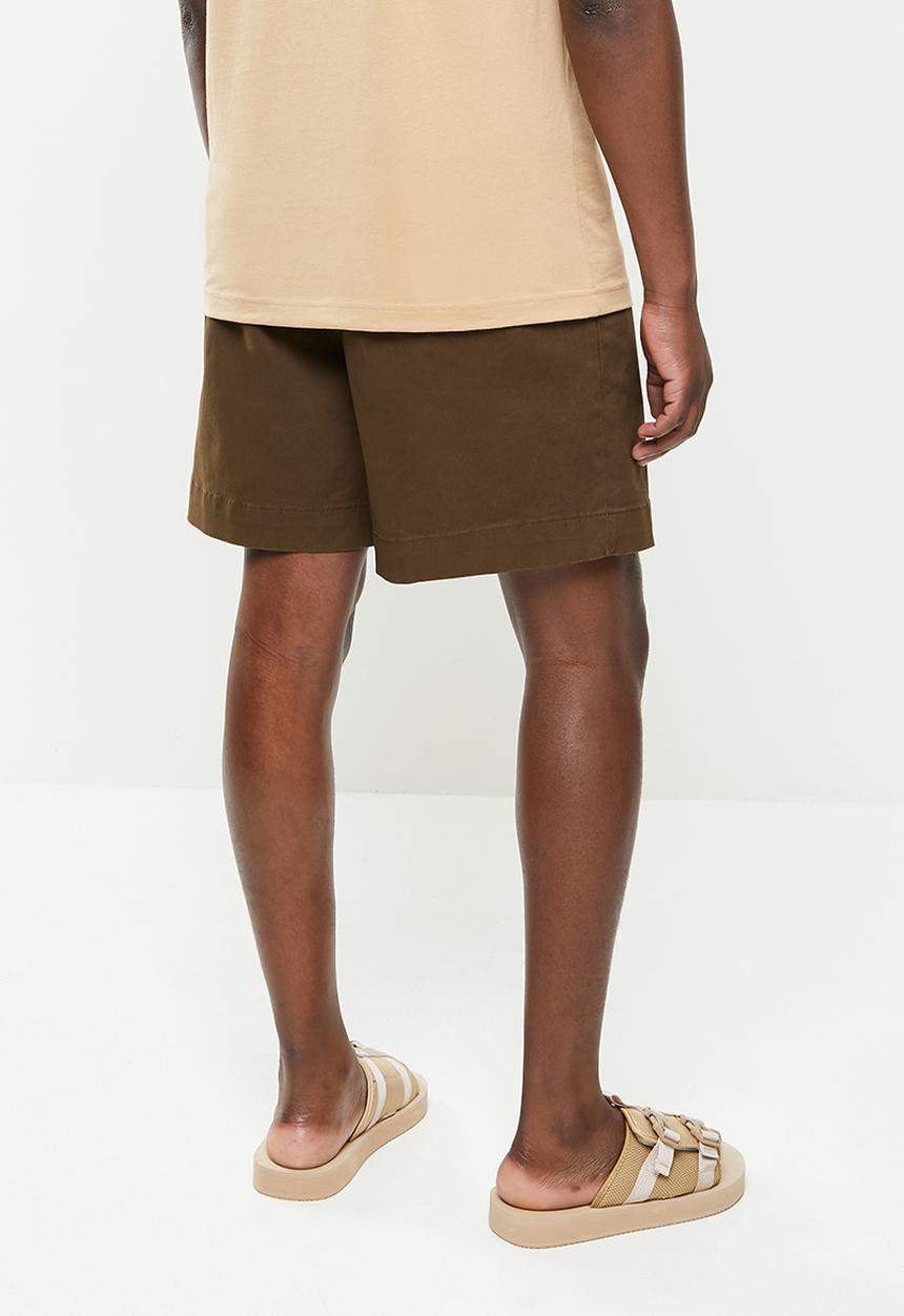 Jonathan D - Gino box skoolboy fit shorts - mocha