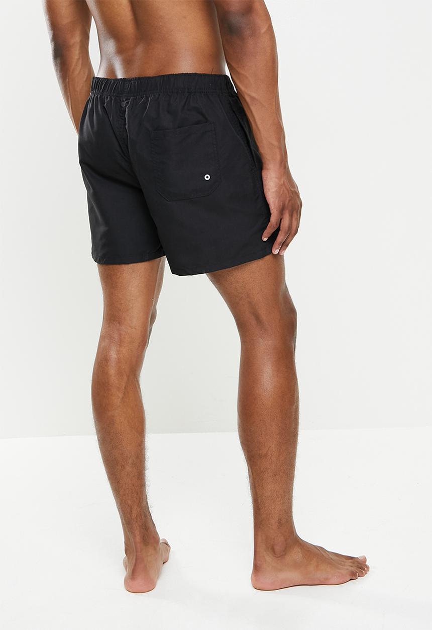 basicthread - Elastic waistband swimshorts - black