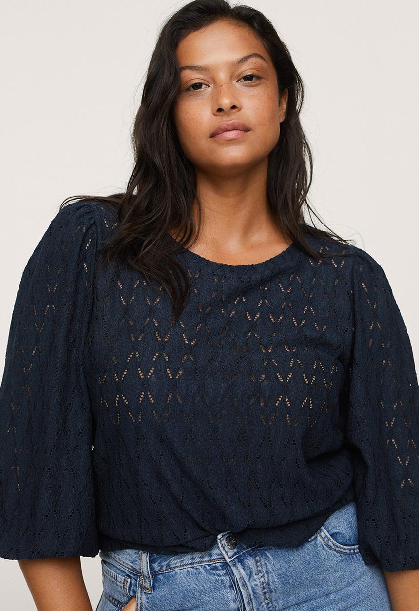 MANGO - Plus T-shirt nina - navy