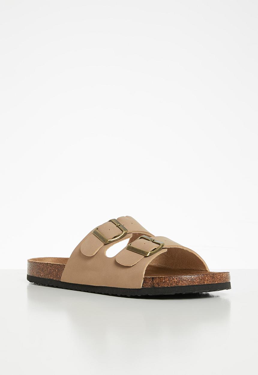 Cotton On - Rex double buckle slide - taupe