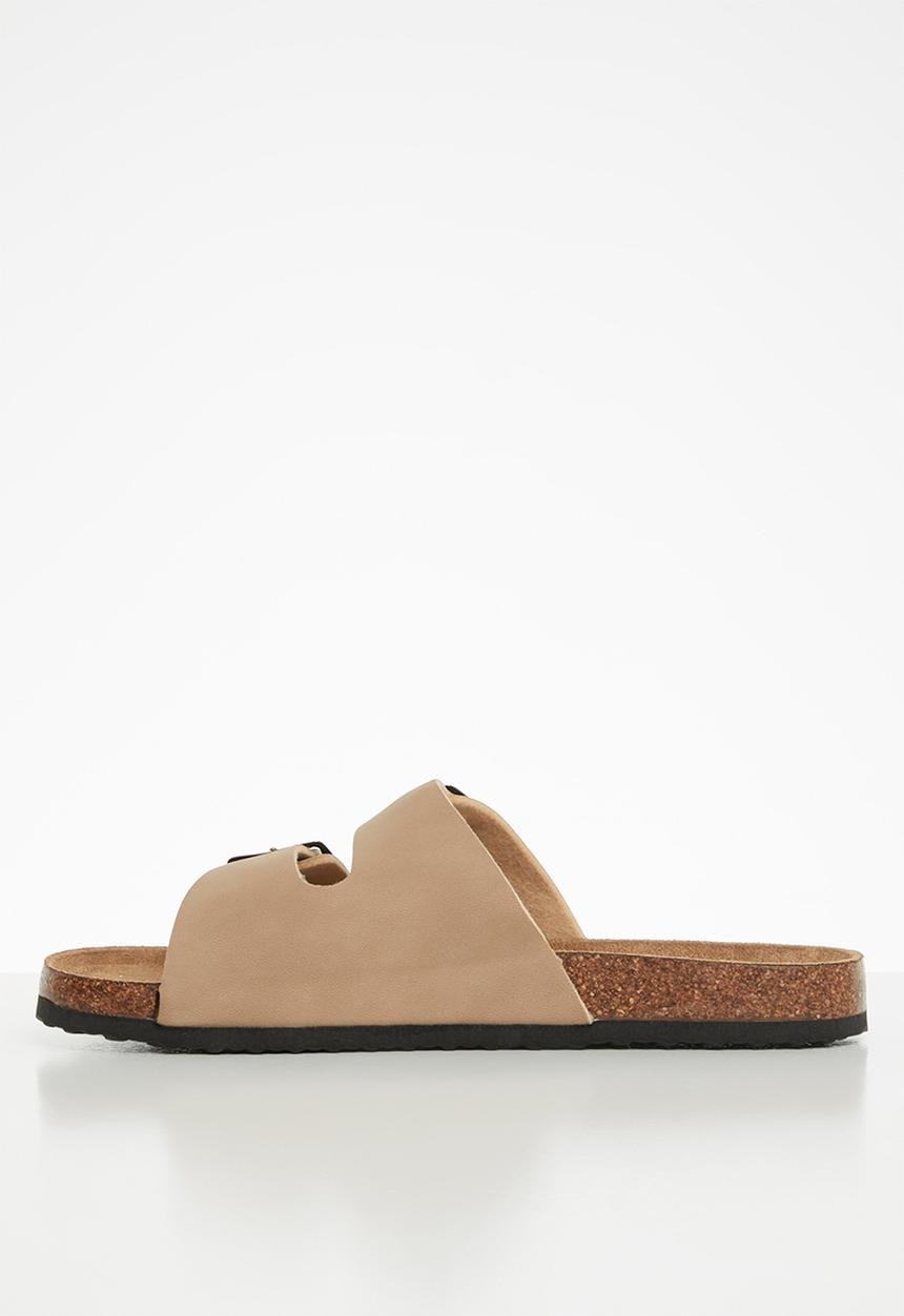 Cotton On - Rex double buckle slide - taupe