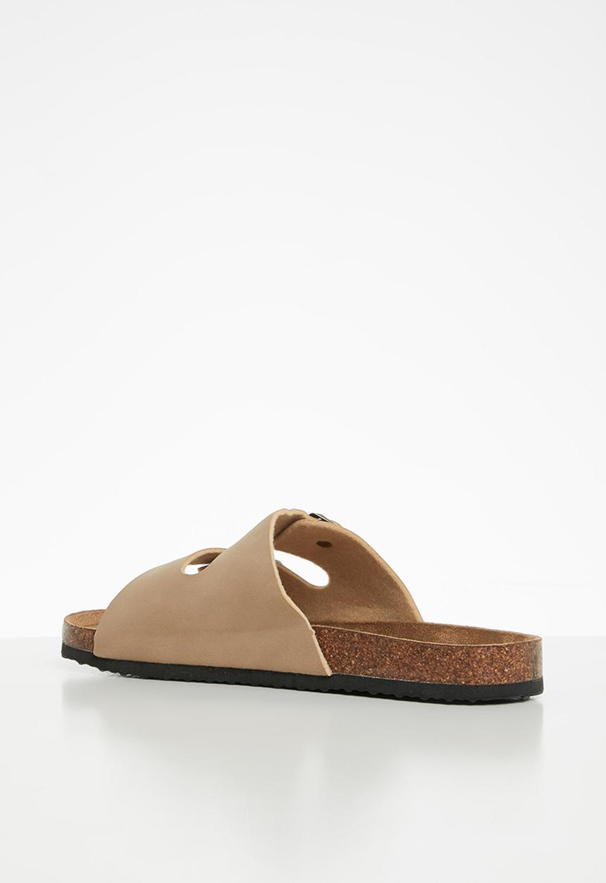 Cotton On - Rex double buckle slide - taupe