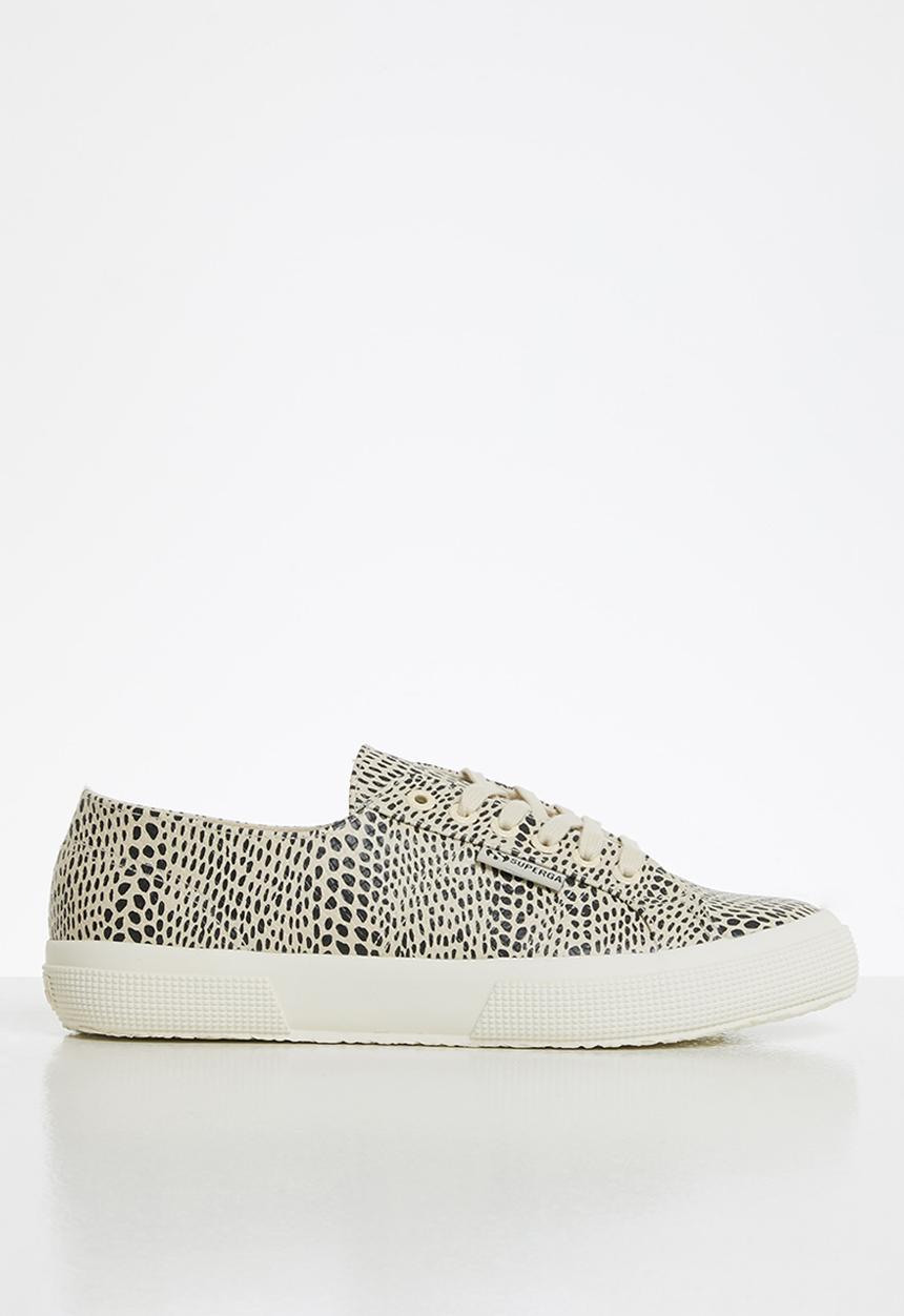SUPERGA - 2750 faux reptile - black beige gresso