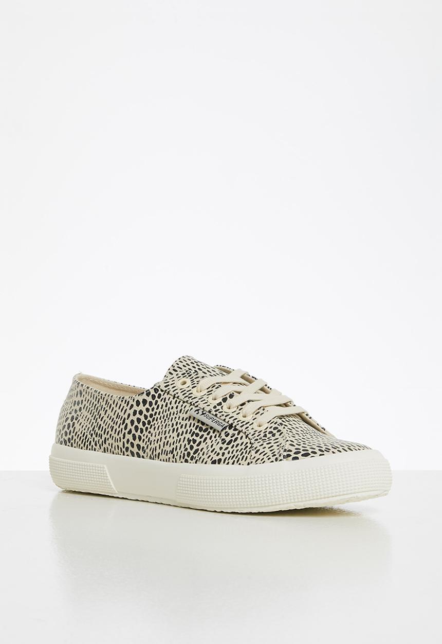 SUPERGA - 2750 faux reptile - black beige gresso