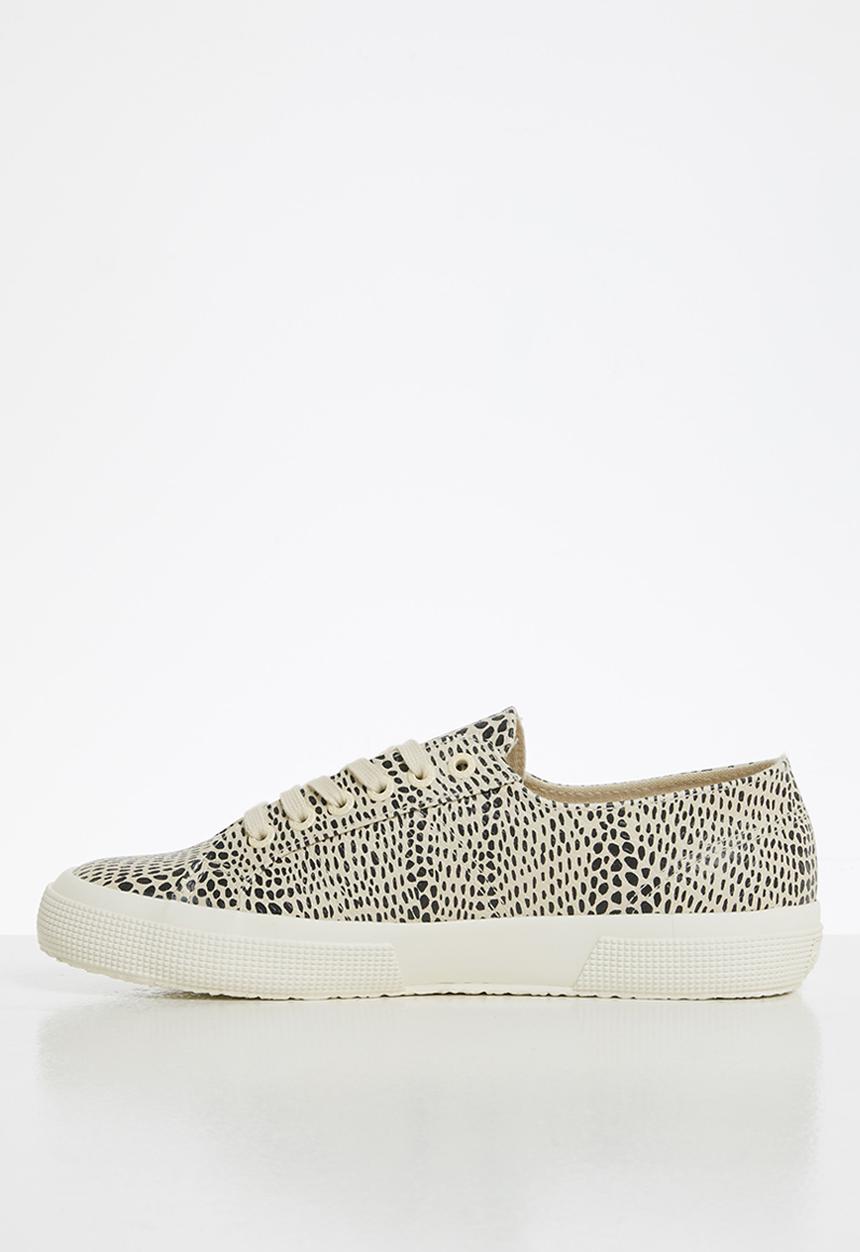 SUPERGA - 2750 faux reptile - black beige gresso