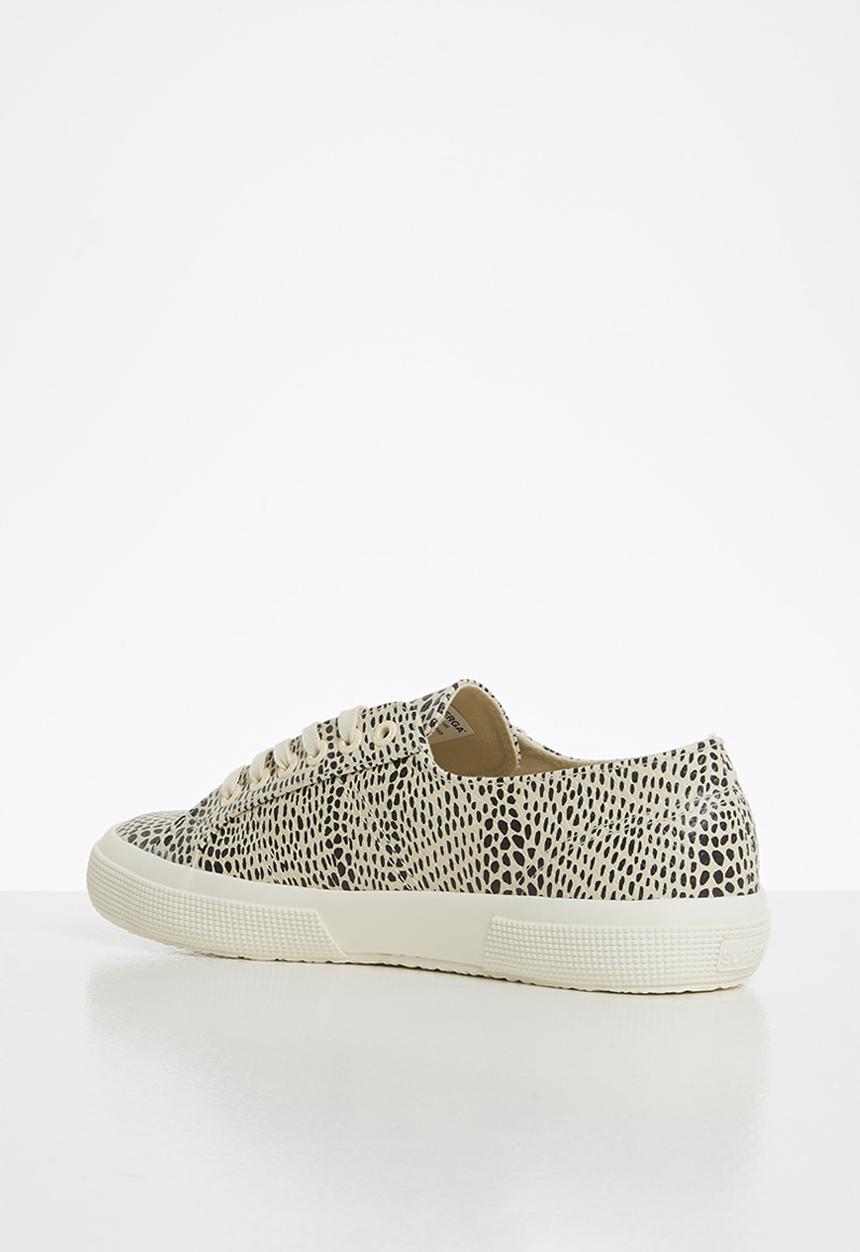SUPERGA - 2750 faux reptile - black beige gresso
