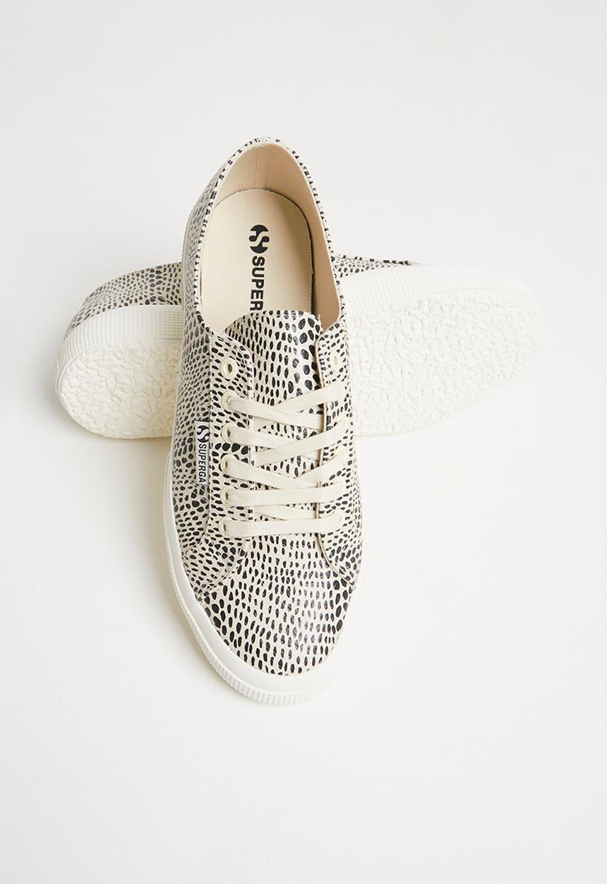 SUPERGA - 2750 faux reptile - black beige gresso