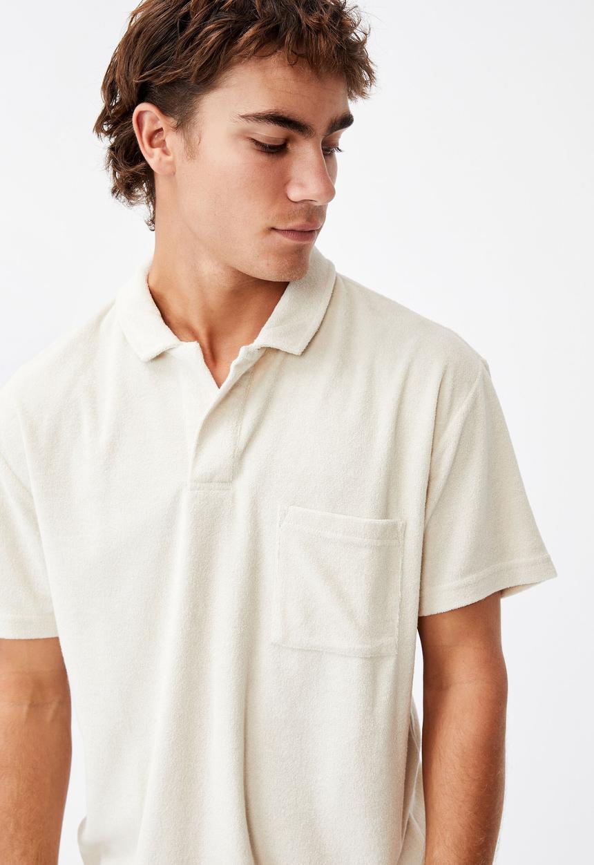 Cotton On - Textured polo - ecru