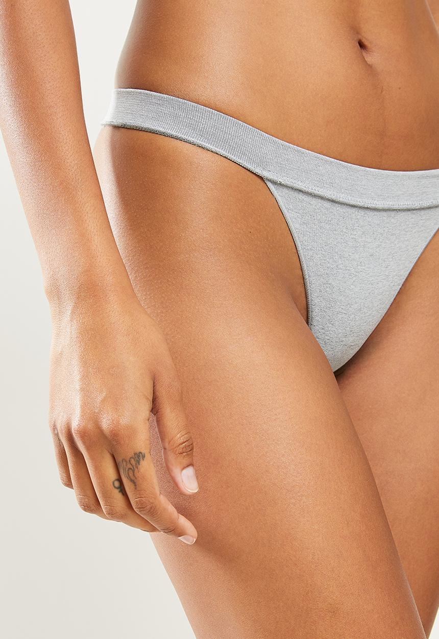 Cotton On - Seamfree tanga g string - grey