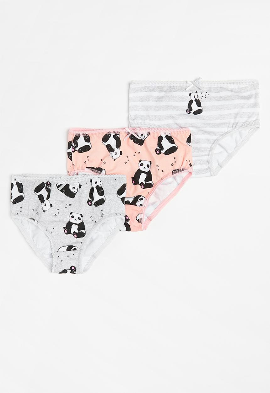 MINOTI - Girls 3 pack panda briefs - multi
