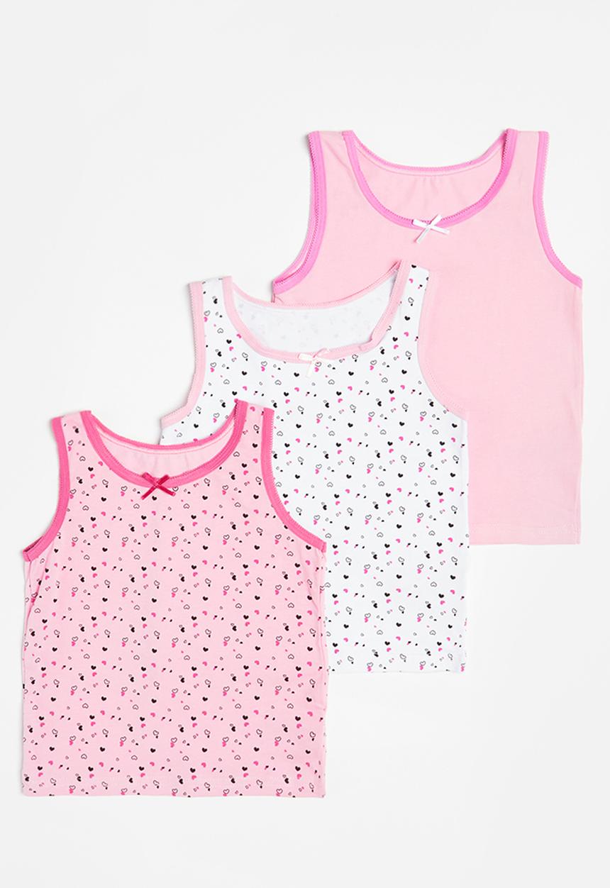 MINOTI - Girls 3 pack aop vests - multi