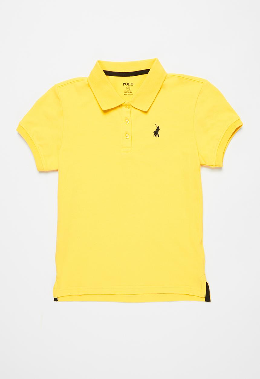 POLO - Girls Nina short sleeve golfer - yellow