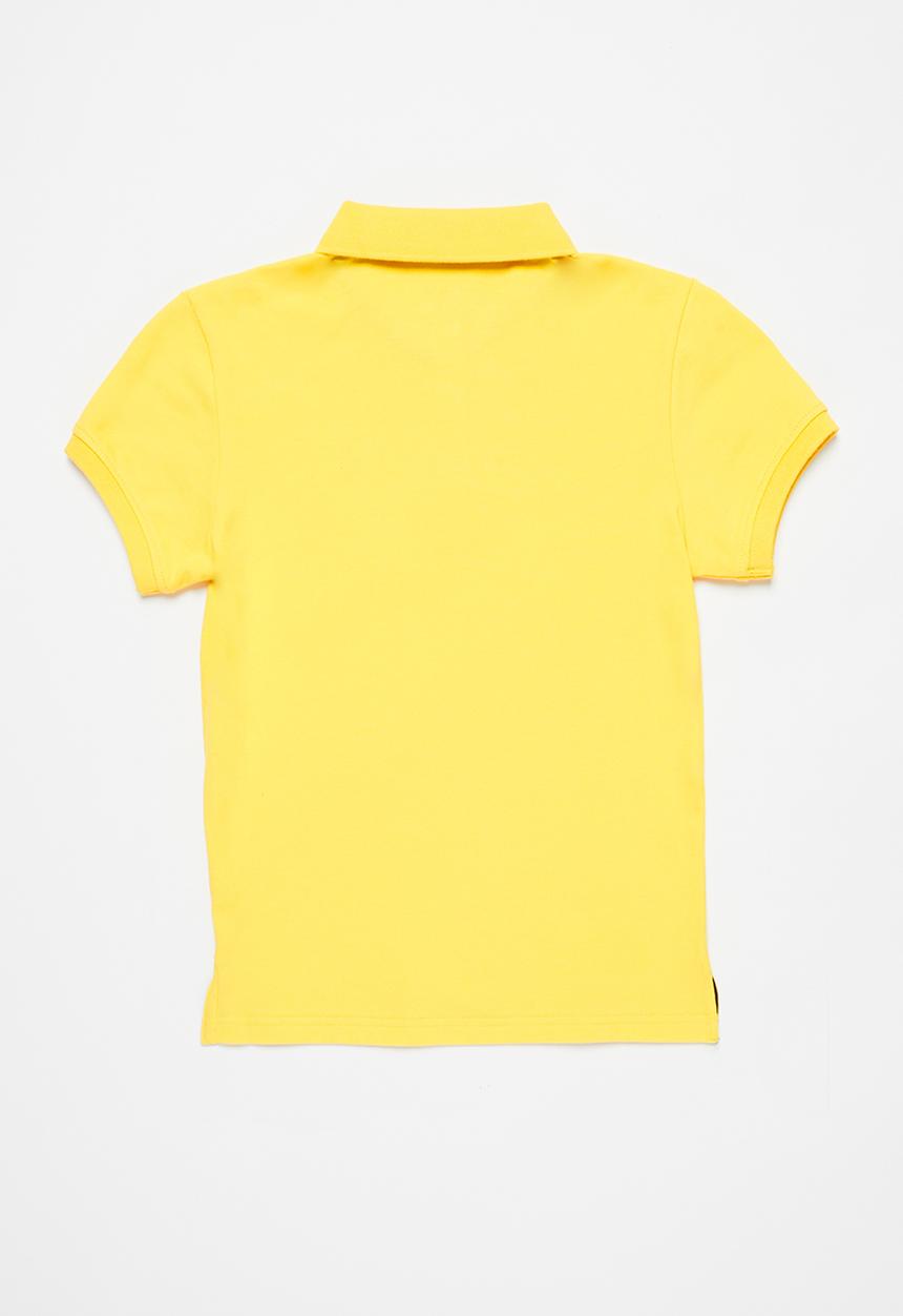 POLO - Girls Nina short sleeve golfer - yellow