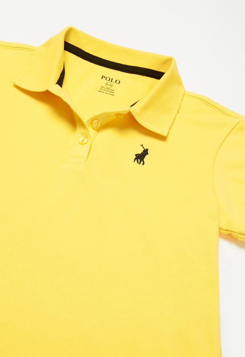POLO - Girls Nina short sleeve golfer - yellow