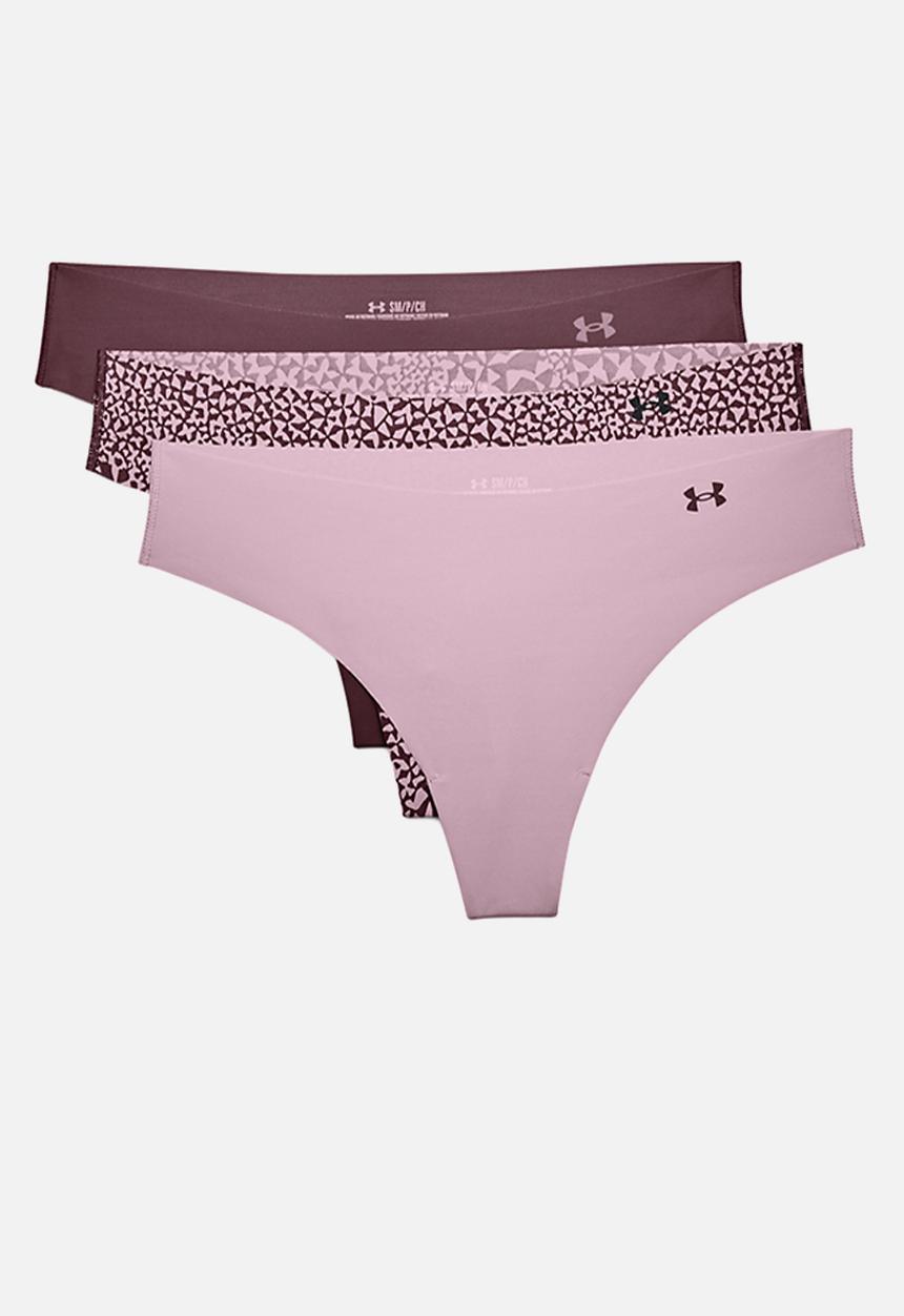 Under Armour - Ps thong 3pack print - mauve pink / ash plum
