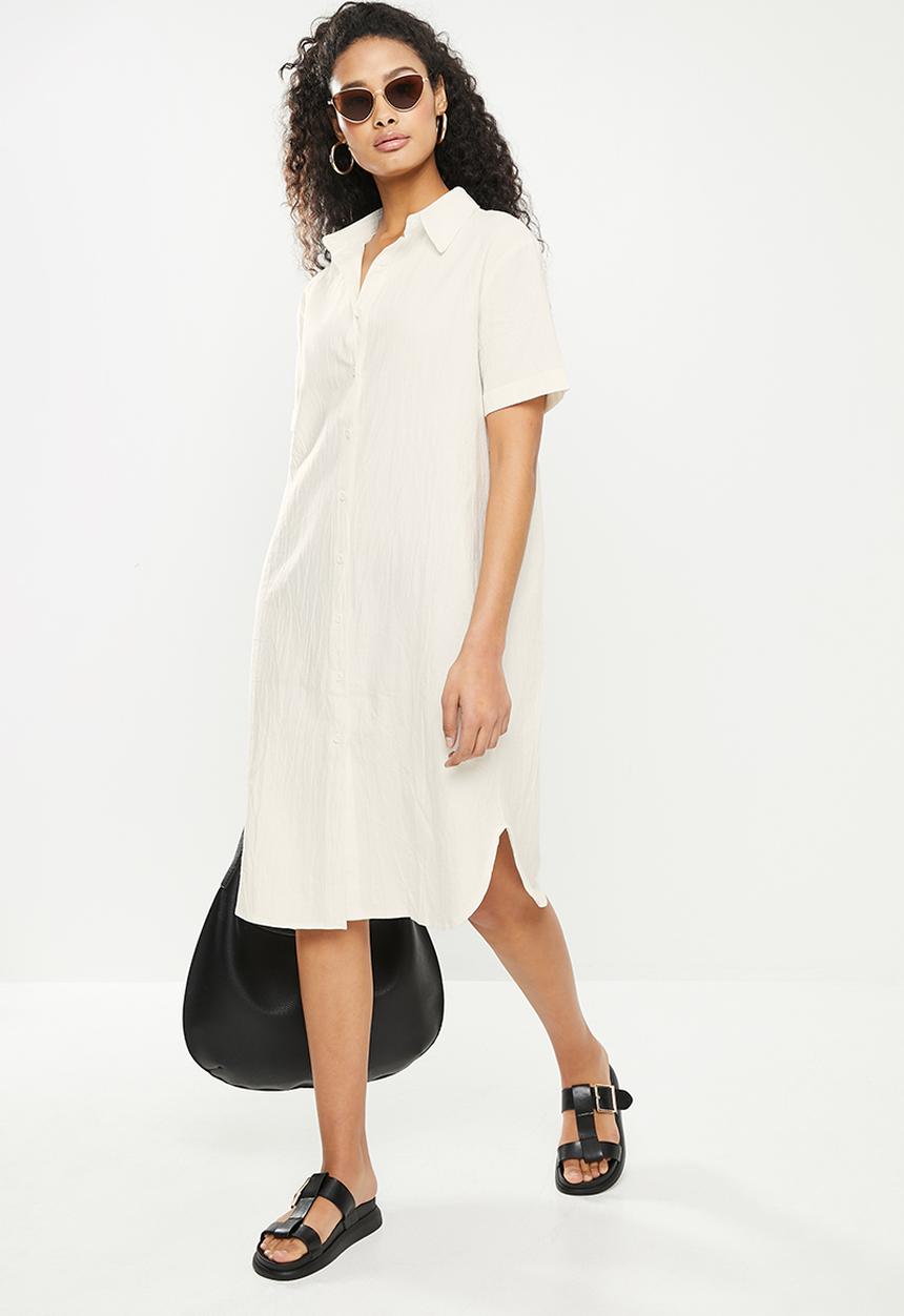 dailyfriday - Maxi shirt dress - white