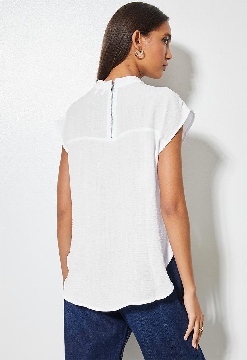 Superbalist - Grown on sleeve t-shirt shell - ivory