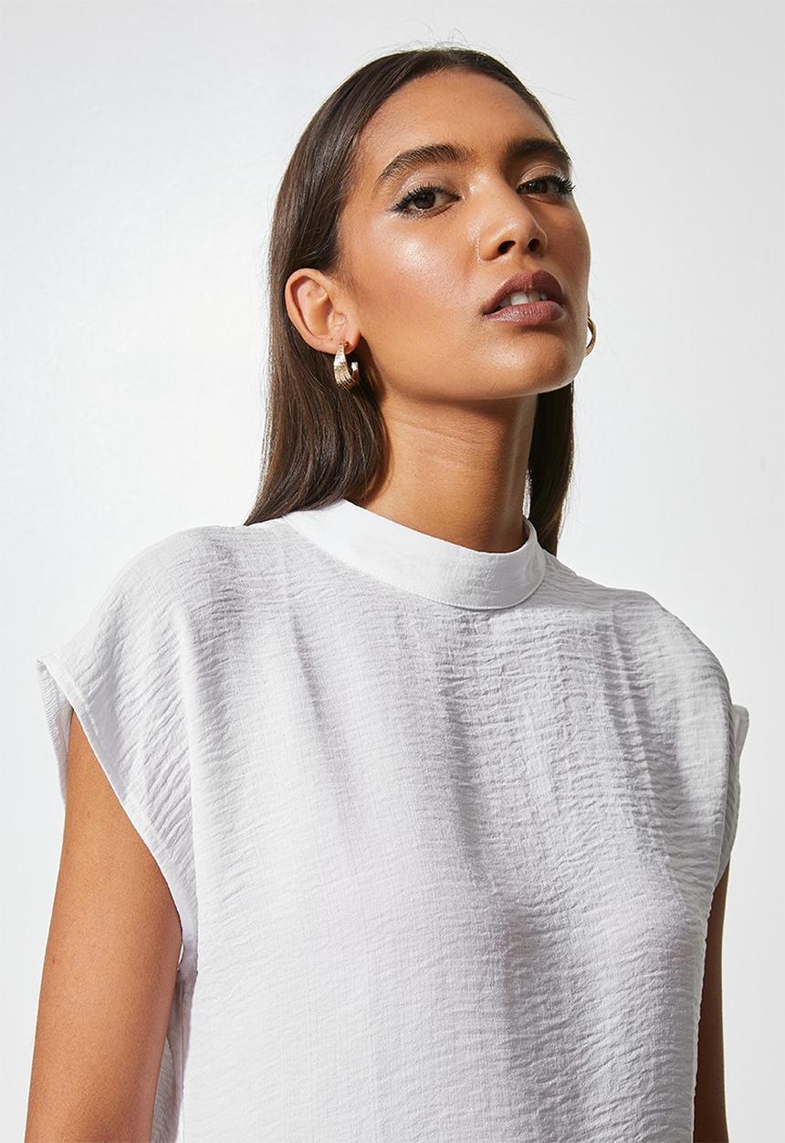 Superbalist - Grown on sleeve t-shirt shell - ivory