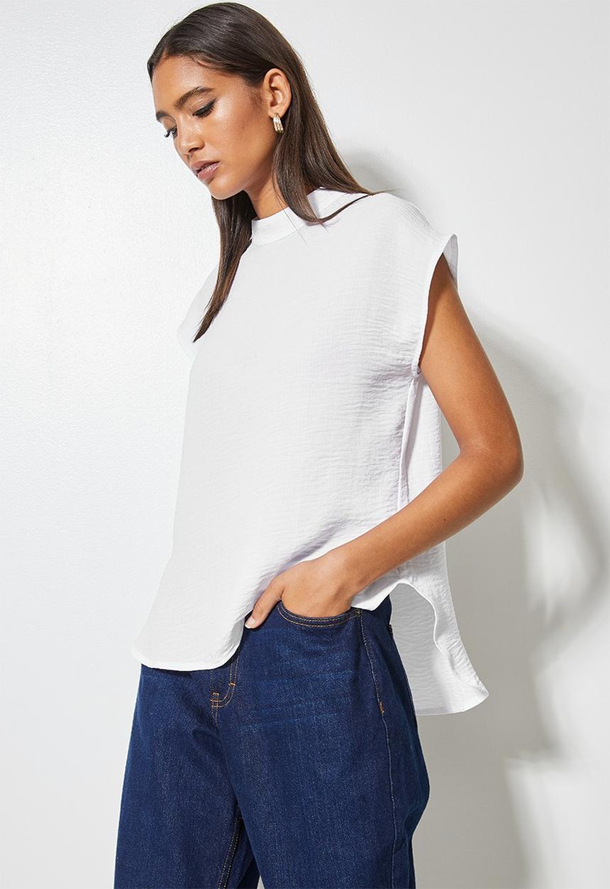 Superbalist - Grown on sleeve t-shirt shell - ivory