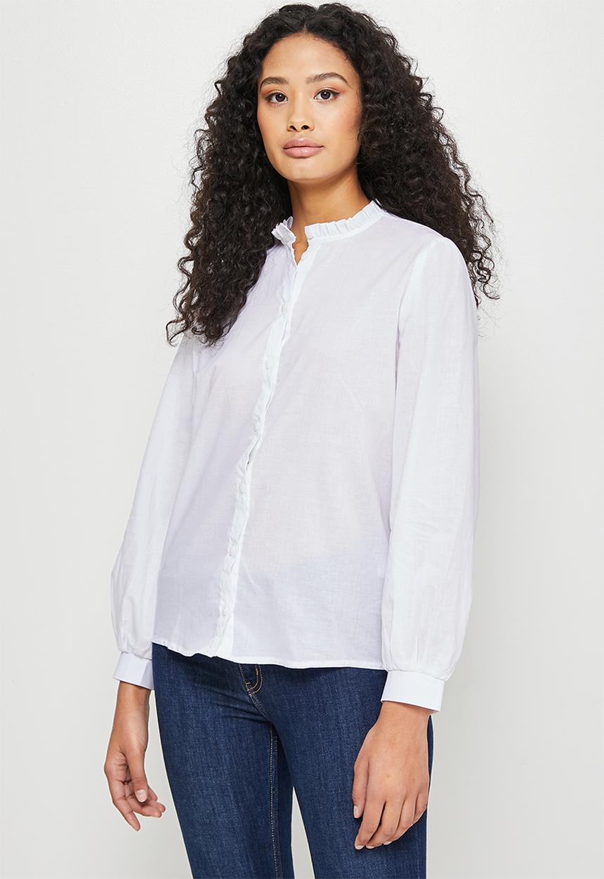 edit - Piecrust cotton shirt - white