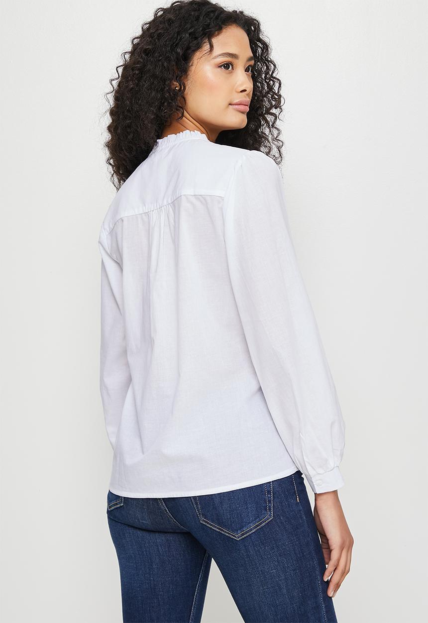 edit - Piecrust cotton shirt - white