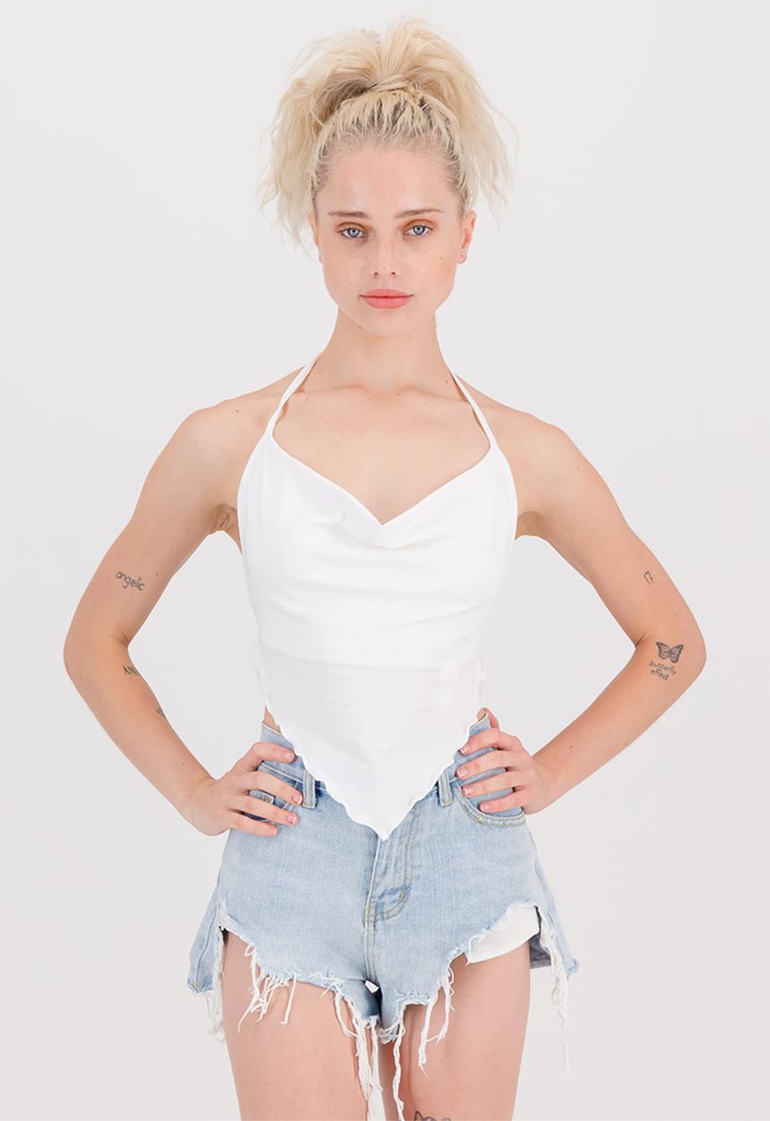 The Lot - Bella crop top - white