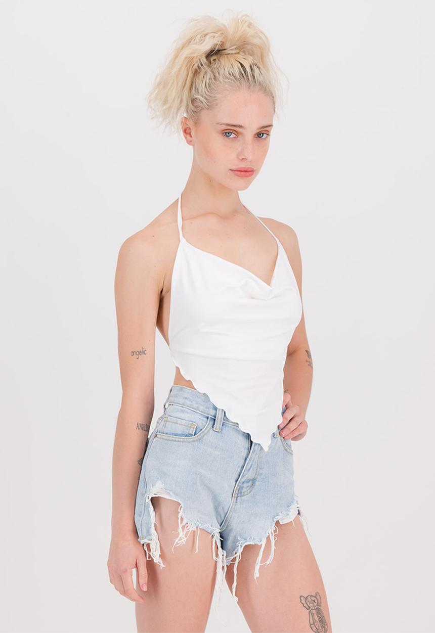 The Lot - Bella crop top - white