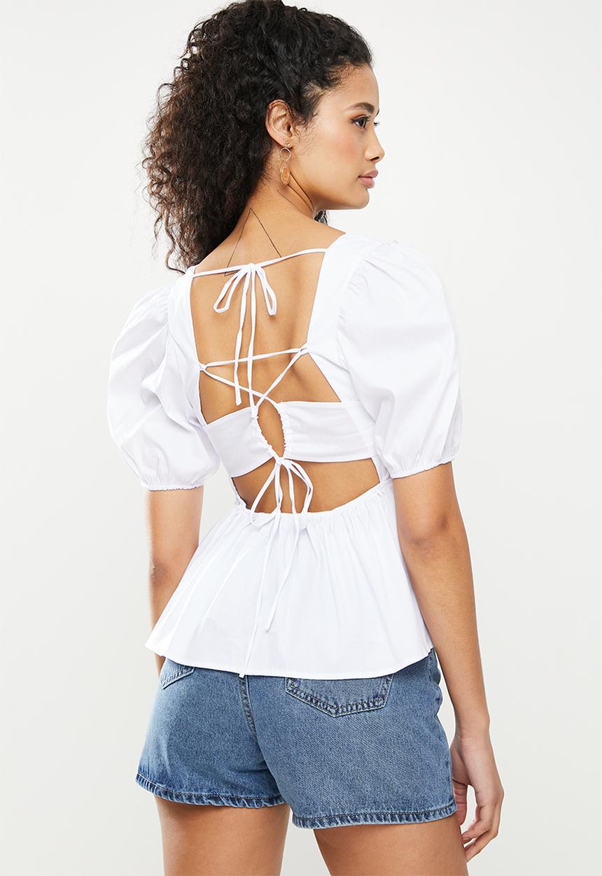 Glamorous - Sheila woven top - white