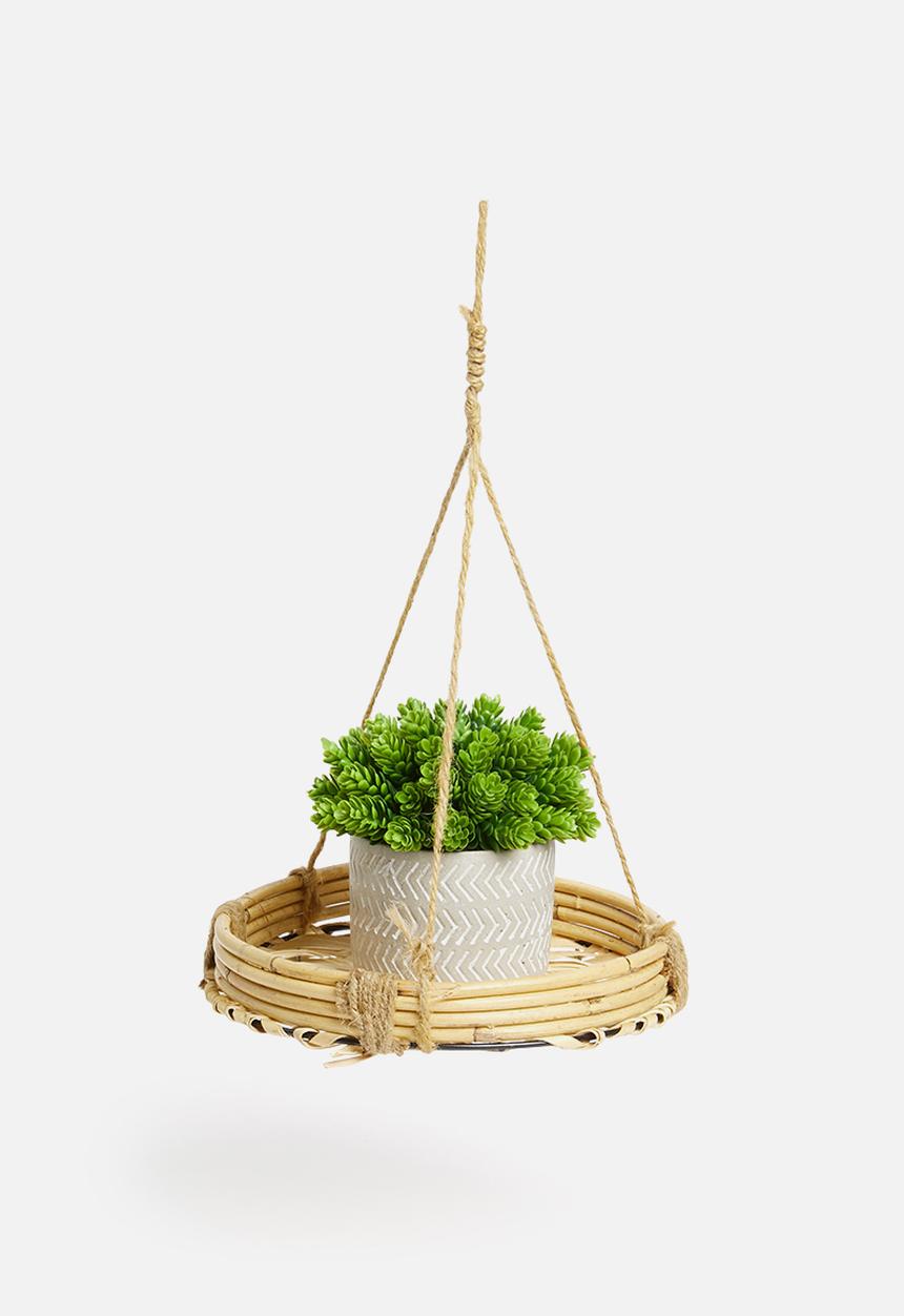 H&S - Bamboo hanging planter - natural