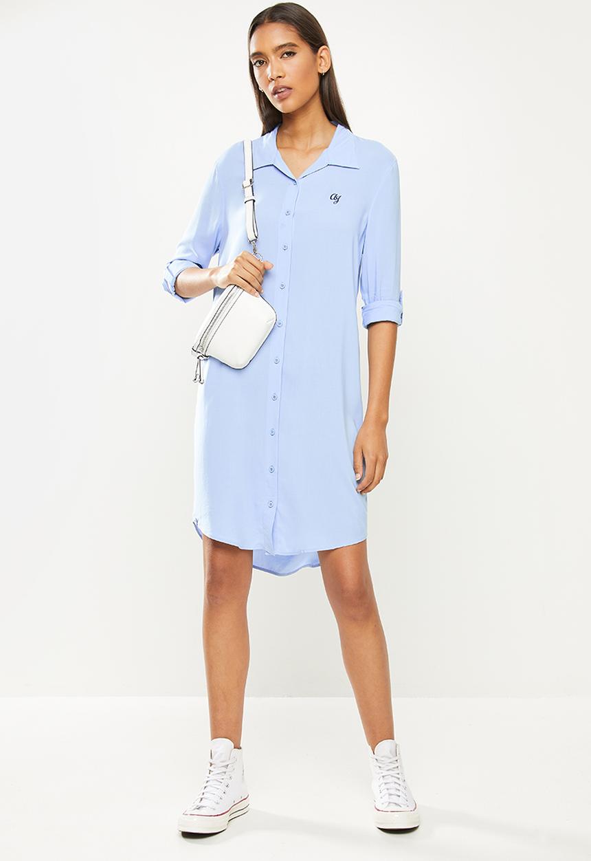 Aca Joe - Ladies aca joe shirt dress - blue 