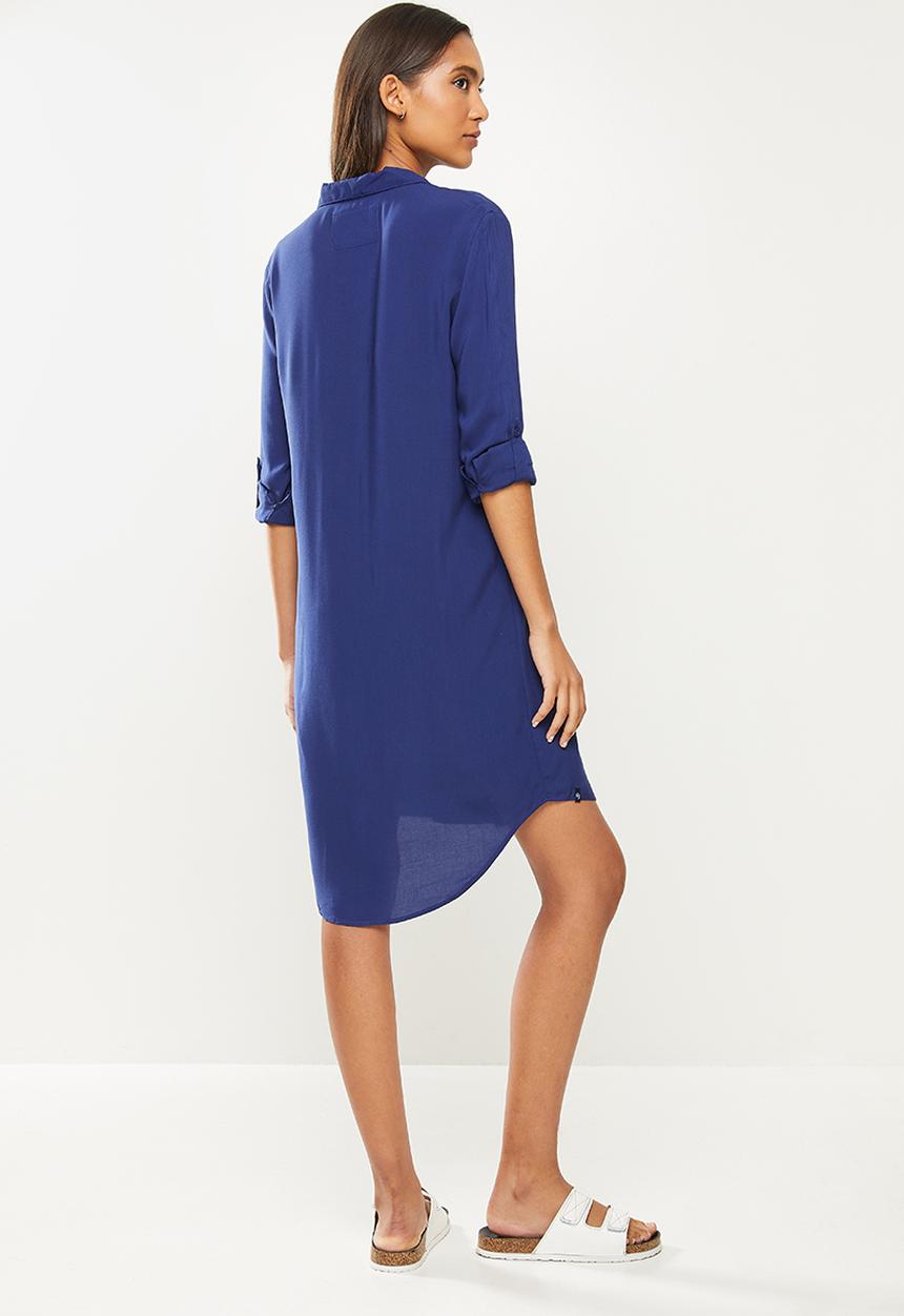 Aca Joe - Ladies aca joe shirt dress - blue