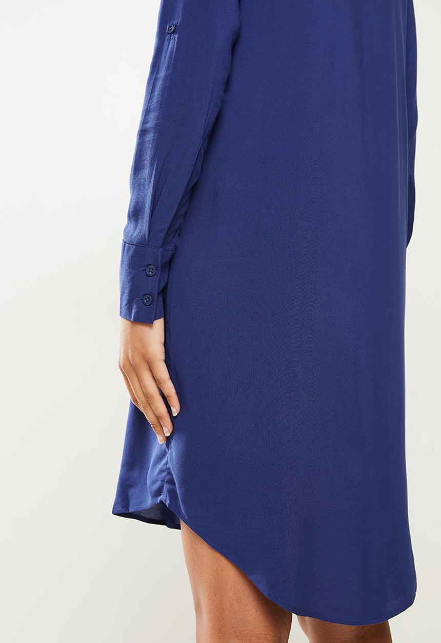 Aca Joe - Ladies aca joe shirt dress - blue