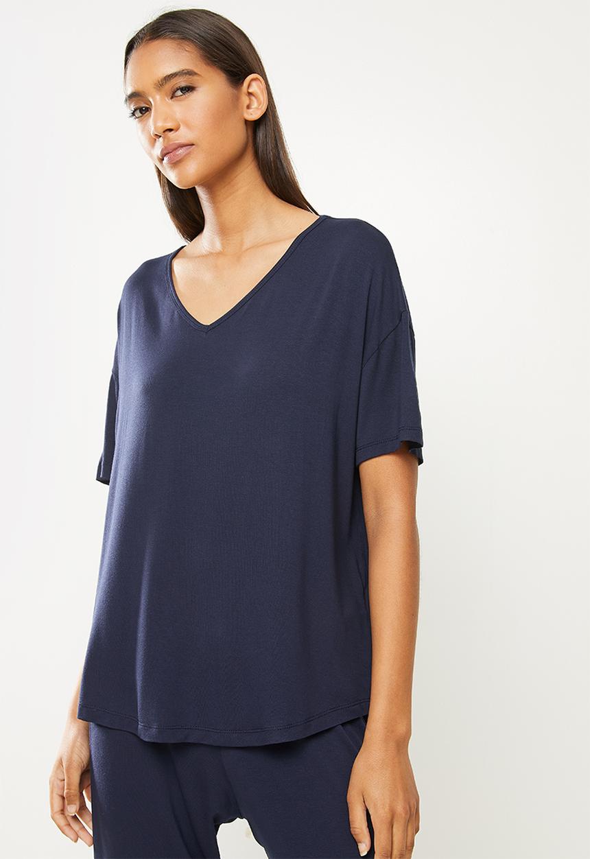 Superbalist - V-neck sleep top & pants set - navy