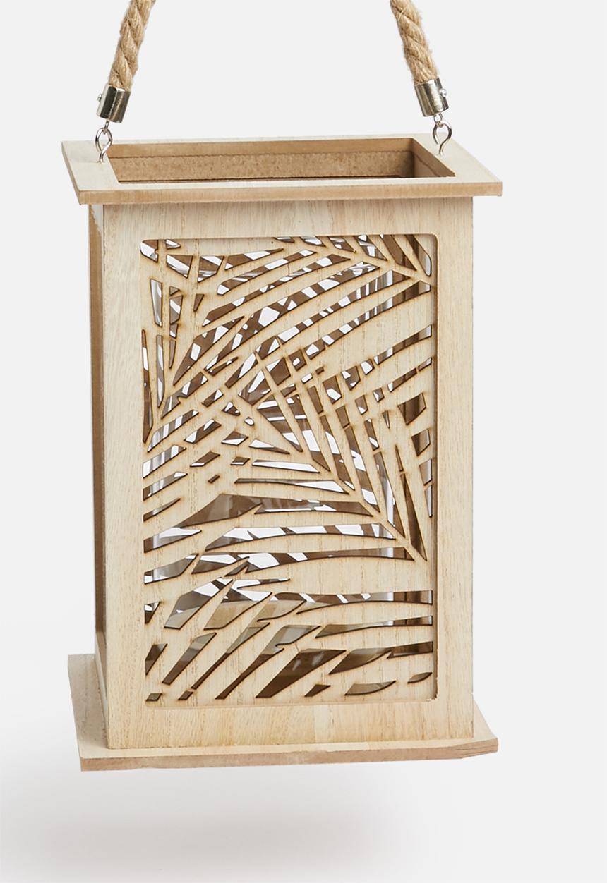 H&S - Leaf cut candle holder - natural