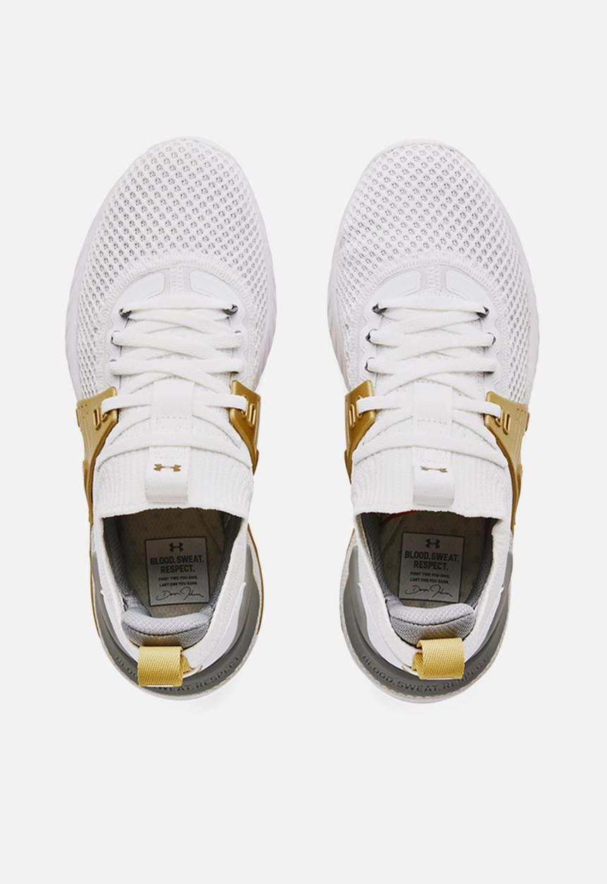 Under Armour - Ua w project rock 4 - white/metallic gold 