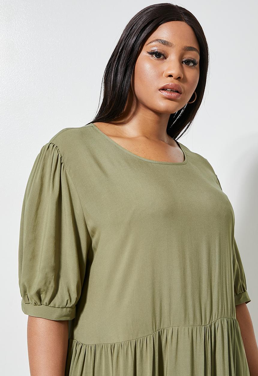 Superbalist - Tiered maxi dress - avo
