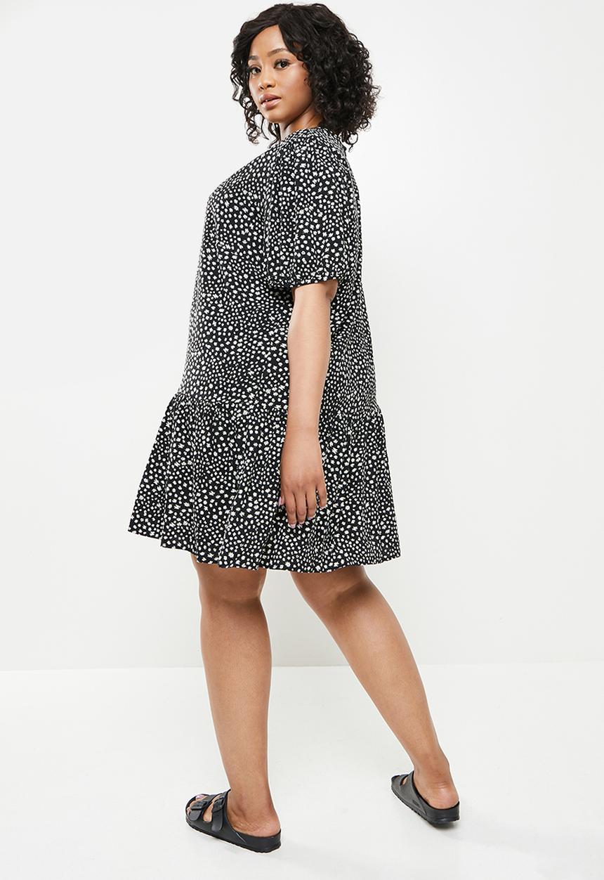 Blake - Drop waisted mini - black & white