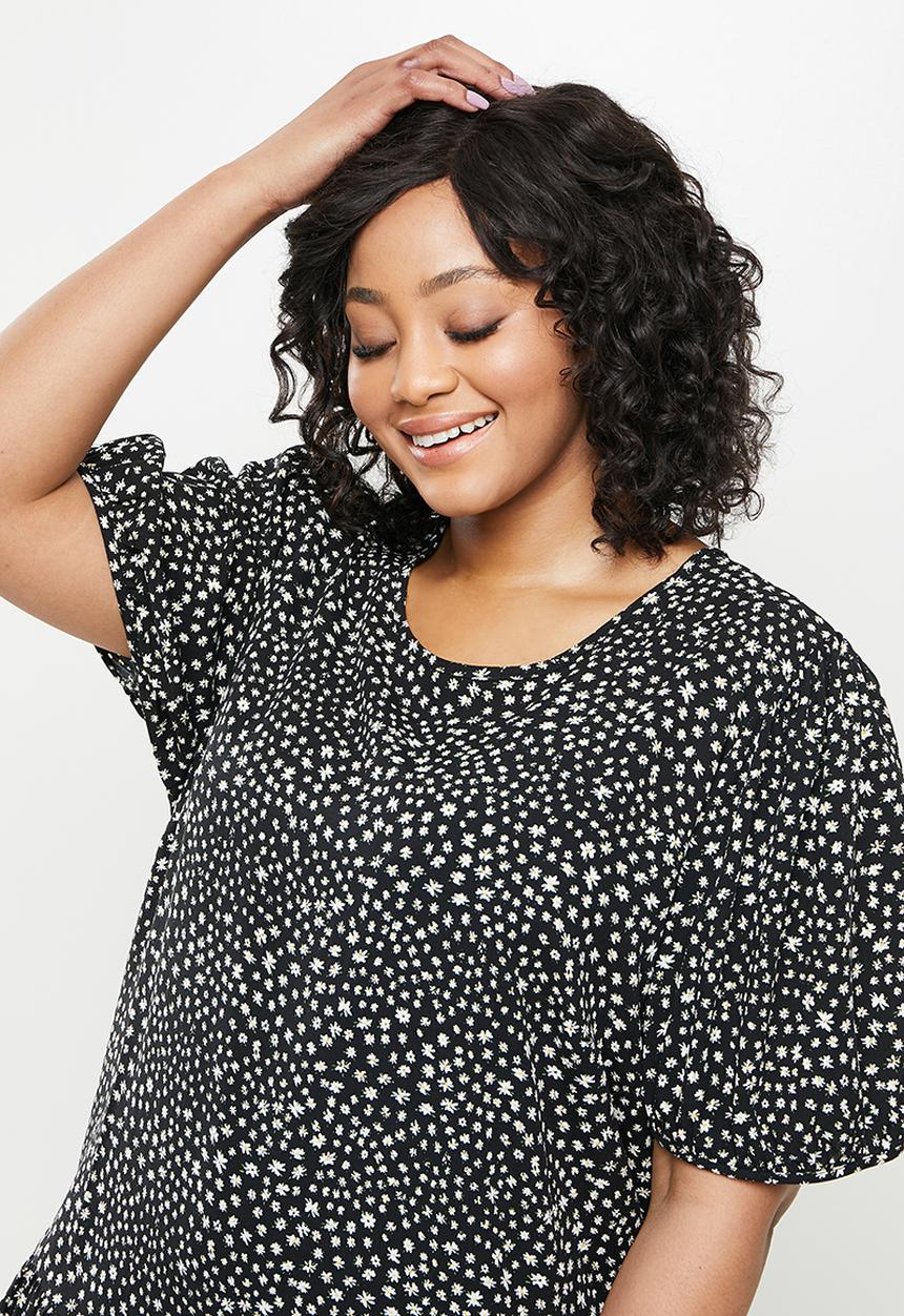 Blake - Drop waisted mini - black & white