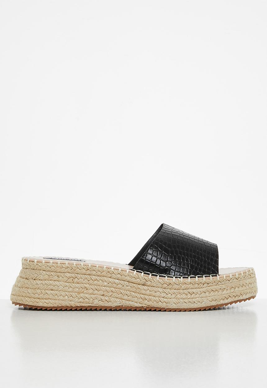 Madison® - Courtney espadrille flatform sandal - black 