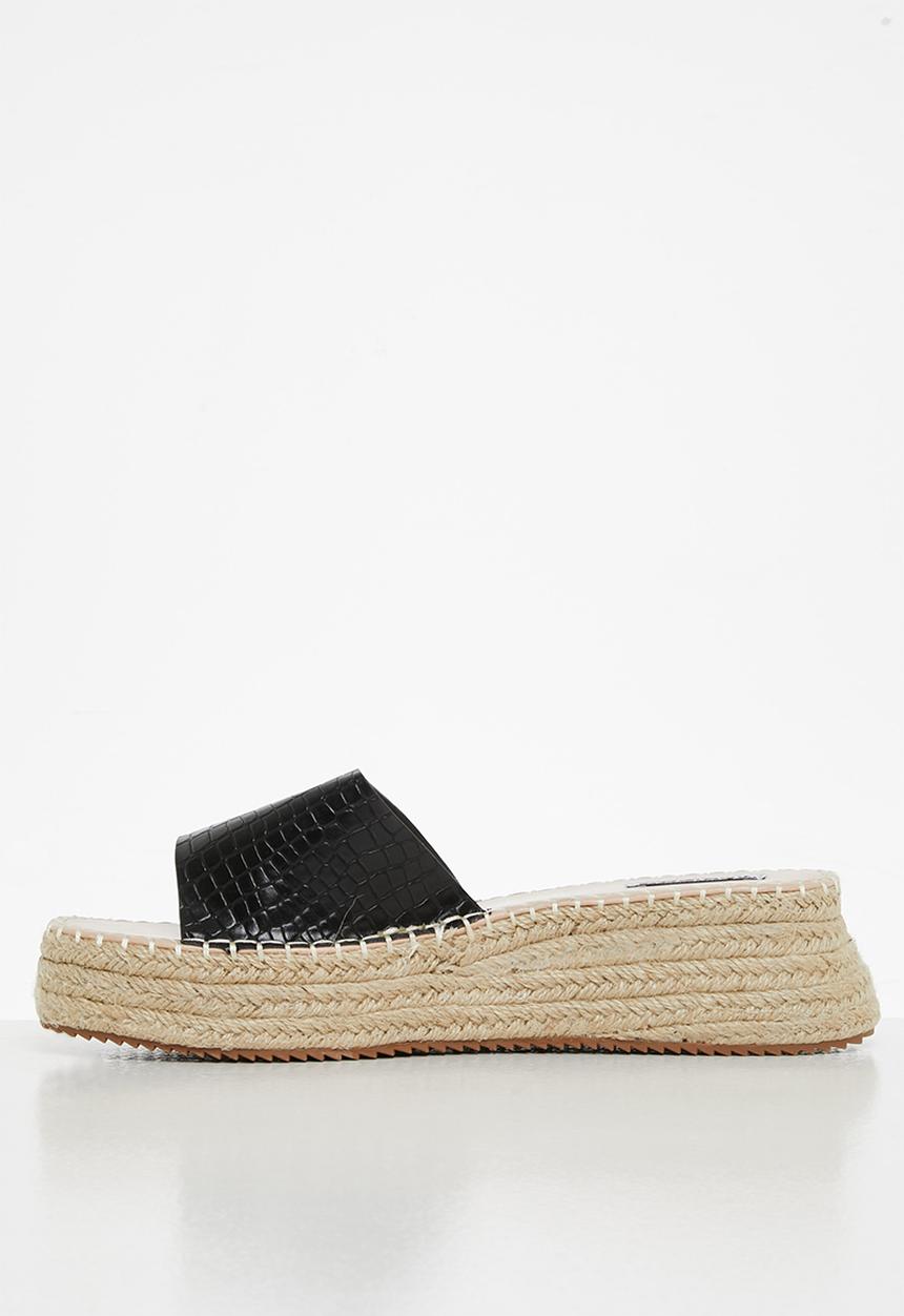 Madison® - Courtney espadrille flatform sandal - black 